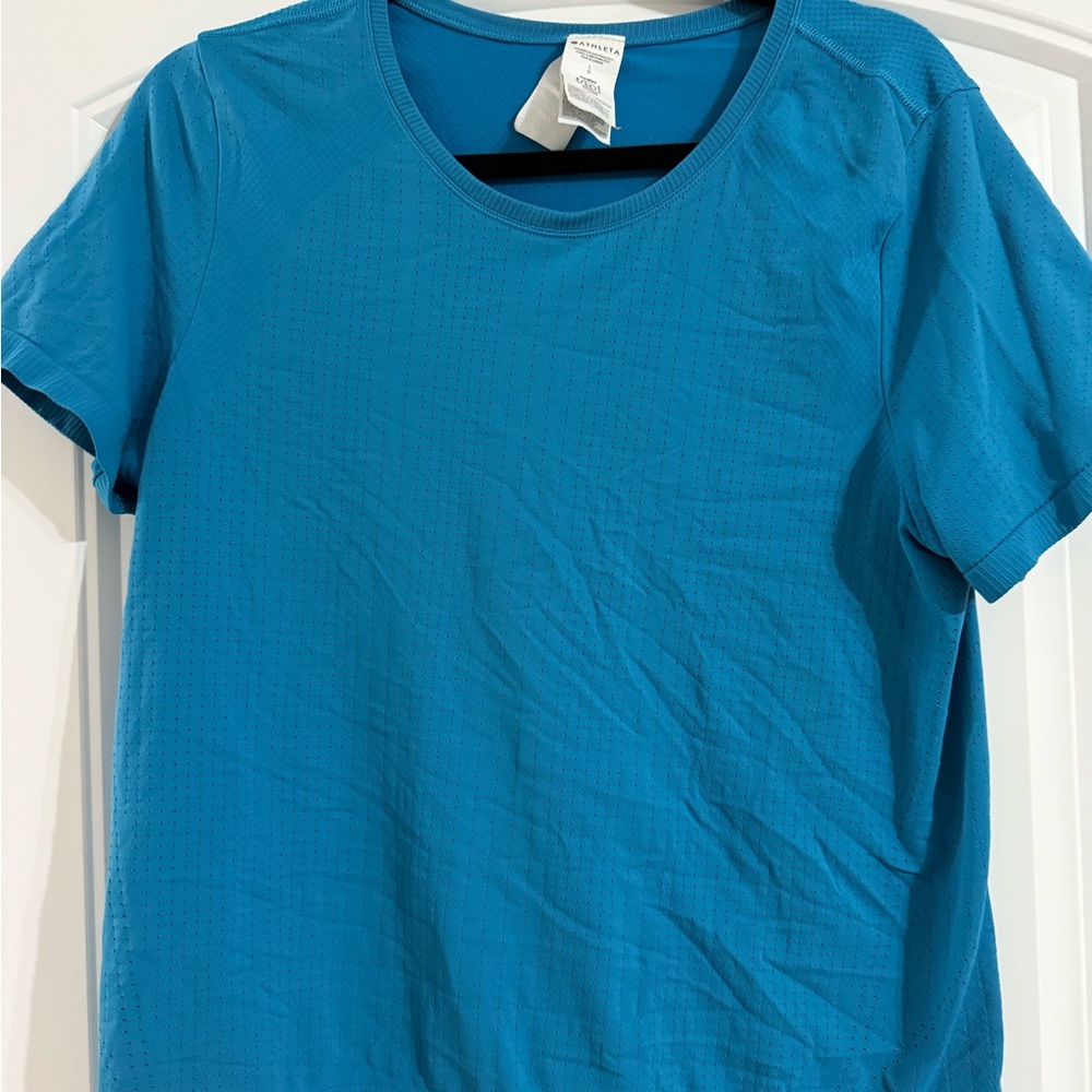 Athleta Vibrant Blue Activewear Top